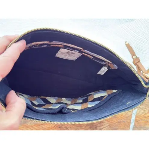 Spartina 449 Spartina 449 Daufuskie Island Women's Geometric Shoulder Bag Blue Tan Medium