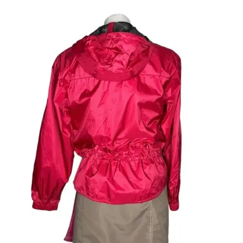 NILS Red Nylon Jacket Mesh Lining Pockets Folding Hoof Drawstring Waist Size 6 - Image 2