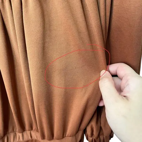 Eloquii NWT Rust Brown Wide Leg Jumpsuit Women’s Size 14/16 Dressy Evening