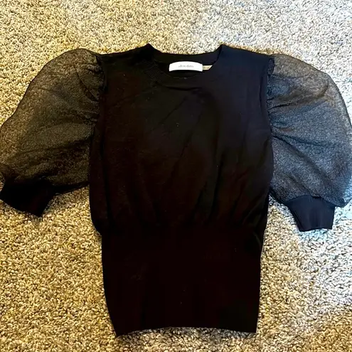 idem Ditto Black Puff Sleeve Sweater