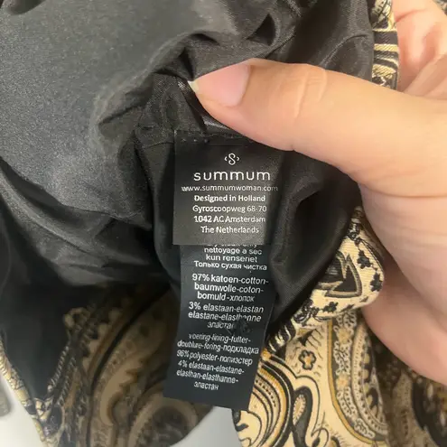 New Summum Paisley Fantasy Blazer brown tan yellow size 36 / small workwear