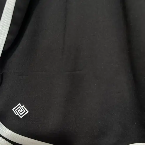 Zelos  Women's Black with White Trim Elastic Waist Athletic Shorts Size 3X‎