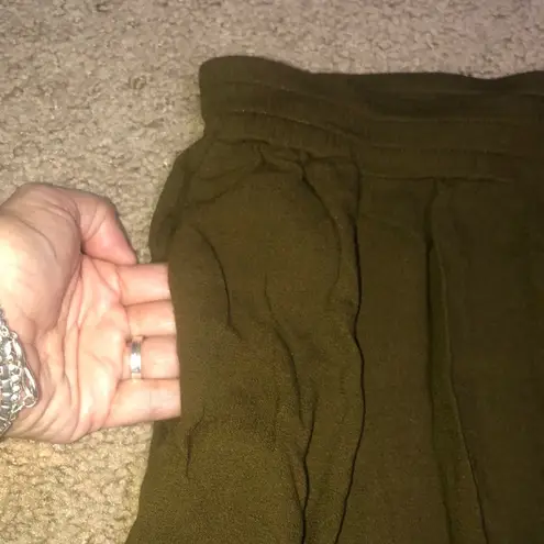 Lacausa Willow Tapered Leg Rayon Slim Casual Pant Olive Green Large