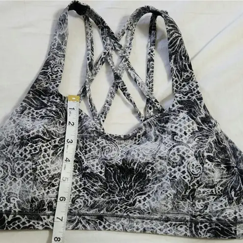 Lululemon   Free To Be Serene Bra Serigraph Starling black multi size 8