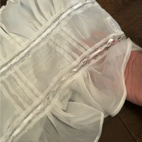 Glassons chiffon milkmaid semi sheer tank top size 6, fits like an XS