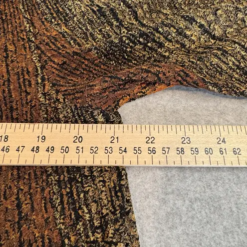 Amanda Smith Vintage Amanda Cardigan Womens XL Orange Brown Stripe Fall Open Front Side Slits