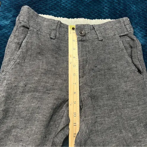 Formidable DAR Handmade Gray Linen Lightweight Mid Rise Slim Leg Pants Size XS