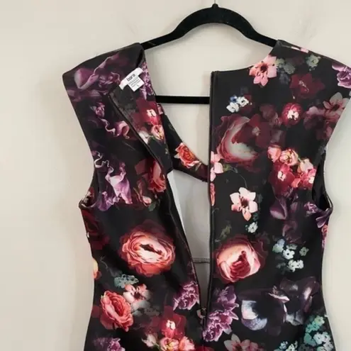 The Bar  Ill Womens Floral Print Envelope Sheath Dress  Size Large