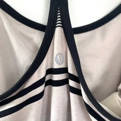 Lululemon  Power Y Tank *Luon Groovy Stripe Black 6