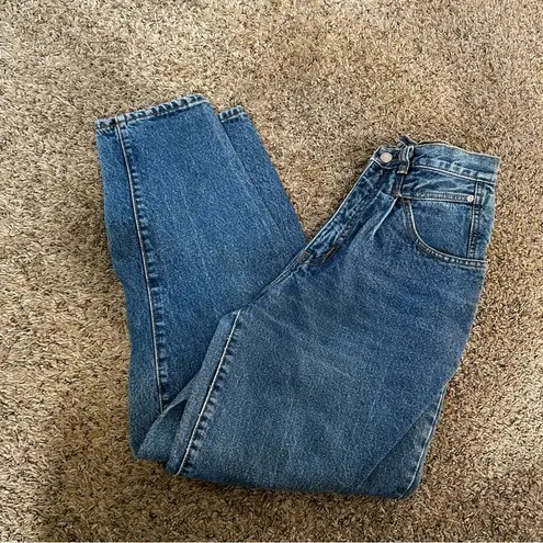 Jordache Vintage 80s 90s rigid cotton barrel pleated high waisted mom jeans