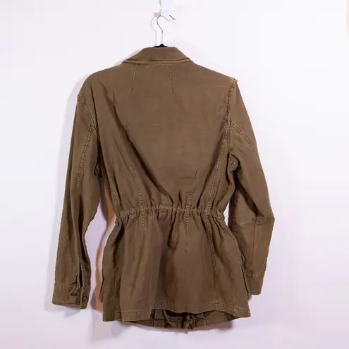 Free People Women's Not Your Brother's Surplus Army Cotton Canvas Jacket Green M