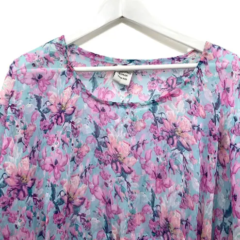 SUNFLOWER Kaftan Drawstring Sheer Cover Up Dress