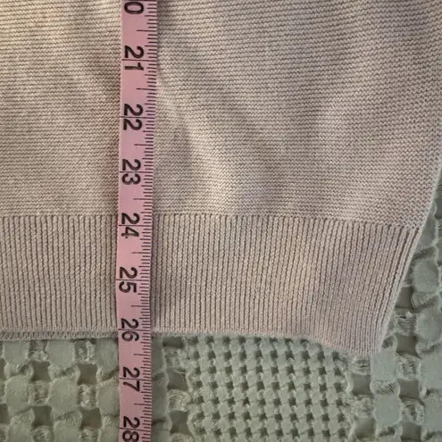 Quince  Lightweight Cotton Cashmere Link-Stitch Dolman Sweater Womens M Pink