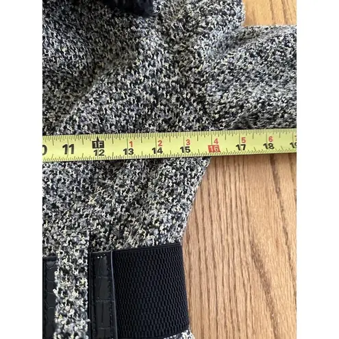 Alfani Petite Women's Blazer Sz 2P Tweed Belted Removable Collar Cropped Jacket