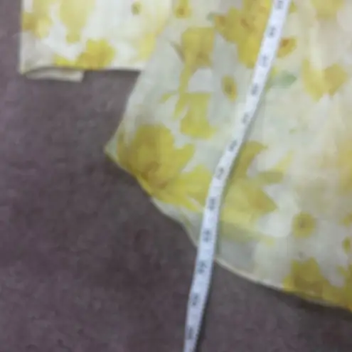 Zimmermann Wonderland Linen Silk Blend Organza Daffodil Scalloped Blouse