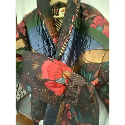 Farm Rio New Banana Leaf Reversible Puffer Jacket Oversized Sz M
