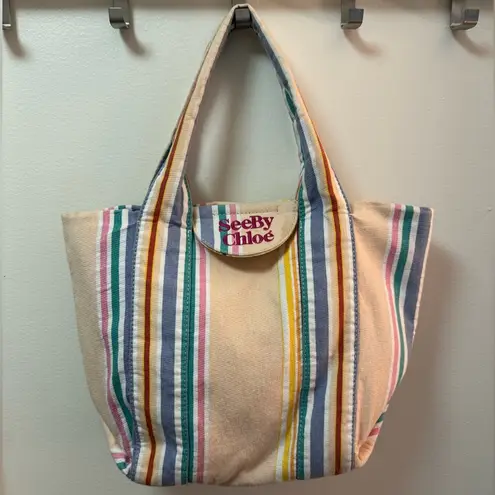 See By Chloe See by Chloé Laetizia Striped Tote Bag