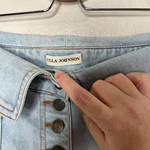 Ulla Johnson Kingston Denim Fold Over Button Fly Jogger jeans Size 6