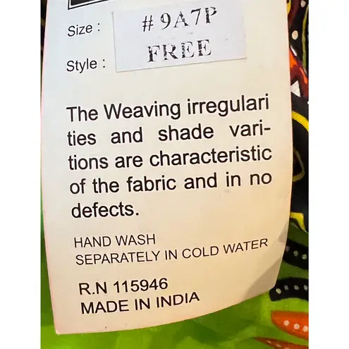 Jackpot Pants Womens Size S High Rise Boho Pull On Wide Leg Cotton Colorful NWT Brown