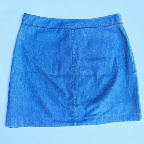 Brooklyn Industries jean skirt medium denim retro mini VSCO vintage 60s Y2K Blue