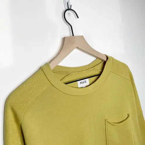 Mate the Label Organic Cotton French Terry Pocket Crop Sweatshirt Yellow S