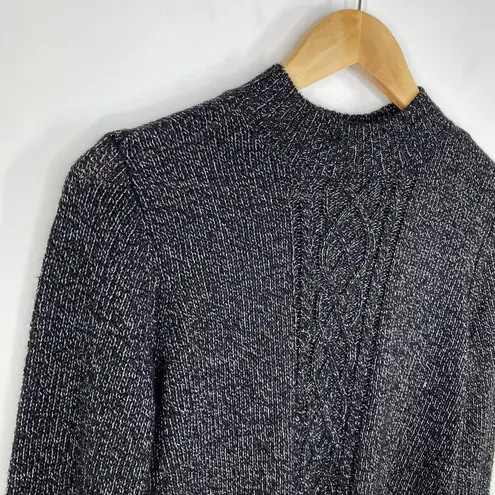 By Design Black Mock Neck Long Sleeve Knit Pullover Sweater Women's Size Small S