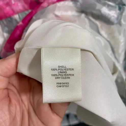 Eliza J Watercolor Floral Crepe De Chine Sleeveless Collared Dress Size 16W