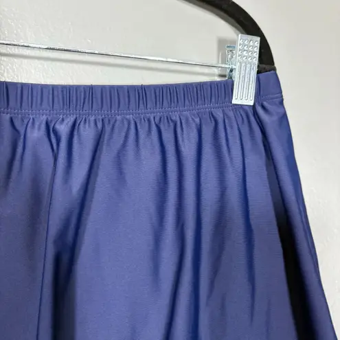 Costa Del Sol Navy Blue Solid Skirted Bikini Bottom