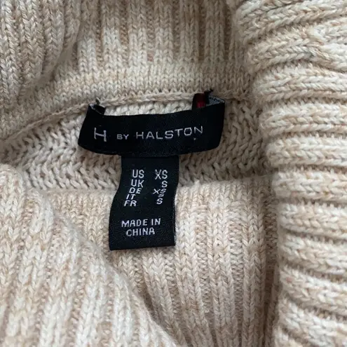 H by Halston  tan ombré knit tunic cowl neck sweater, size XS