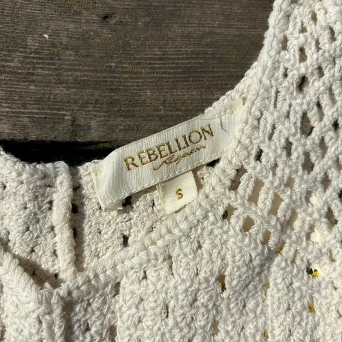 Rebellion Cherry Crochet Tank Top | Size S