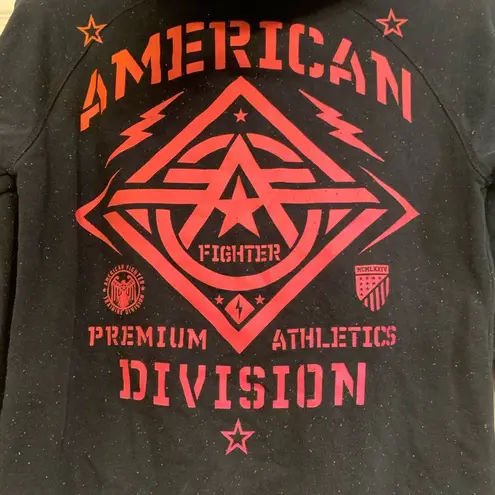 American Fighter Affliction Woman’s Black Medium Zipped Hooded Jacket. 2101