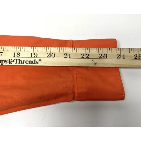 Cabi Tiger Lily Orange Cropped Cotton Swing Resort Button Up Jacket Vibrant M Size M