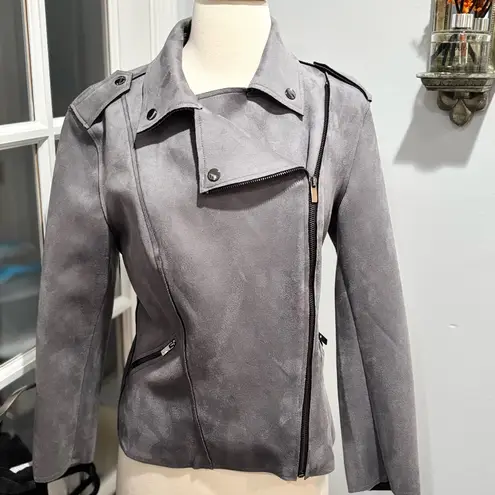 Kut From The Kloth  Haddie Faux Suede
Gray Moto Jacket