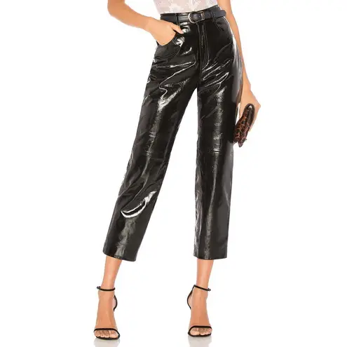LPA 417 Pants Leather Black High Rise Size Small 600$ MSRP Dark Date Night Out