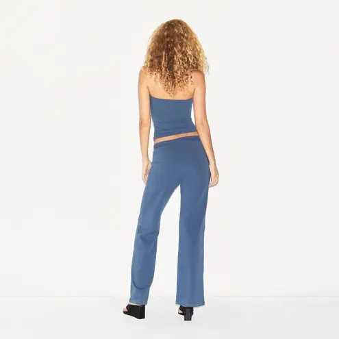 SKIMS Cotton Jersey Straight Leg Pant in Harbor, Size XXS