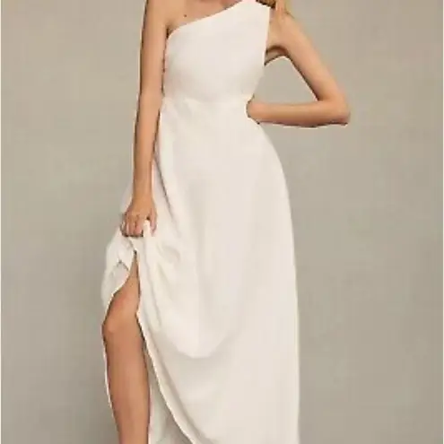 Farm Rio NWT  for Anthropologie one shoulder ivory maxi dress