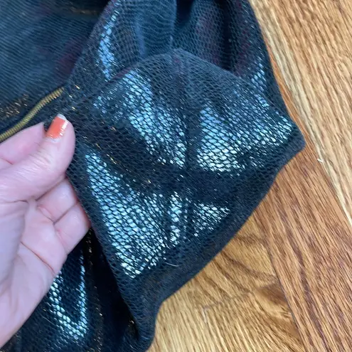 Vintage Charles Jourdan snake skin large hobo Black