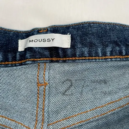 MOUSSY Blue Jeans MVS Skinny Zip Fly Indigo Dark Wash Denim Style 010EAC12