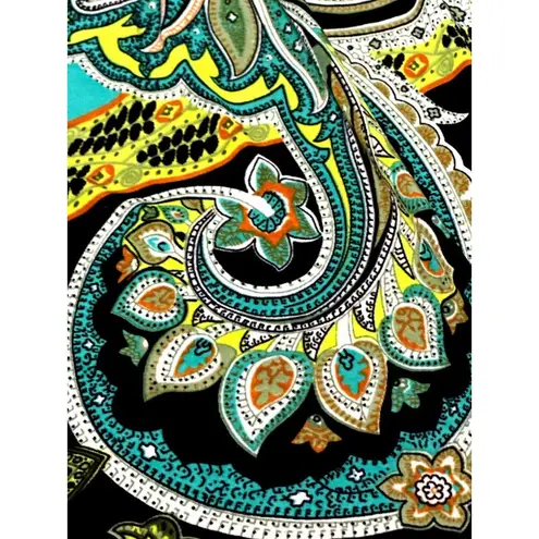 5th & Love 5th Love Large Turquoise Lime Green Black Printed Boho Dress Summer Vacation