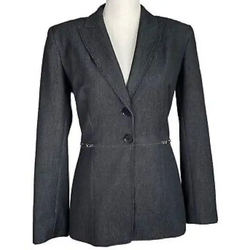 Vertigo Paris | Denim Blazer with Notched Lapel Medium