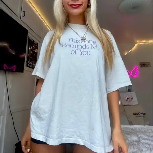 Lonely Ghost “this song reminds me of you” floral graphic print t shirt