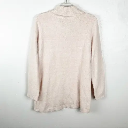 Soft Surroundings Pink Cozy Long Sleeves Fluffy Lounge Top, Size Medium