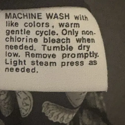 Pendleton Vintage Sophisticates Black White Pendant Print Midi Skirt Size 12 USA