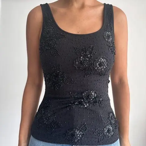 Vivienne Tam NEW black beaded tank top