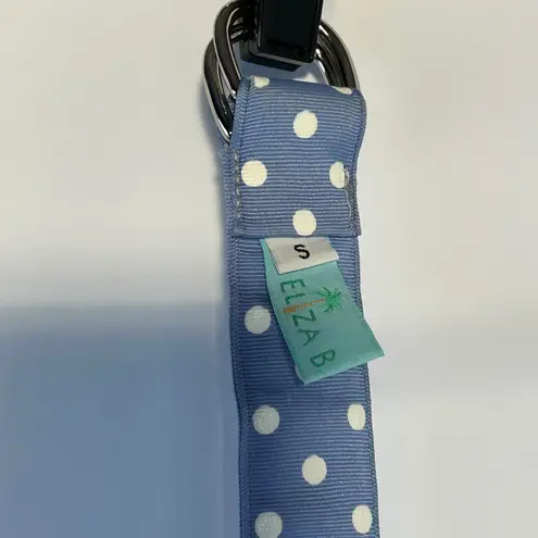 Eliza B Belt Polka Dot Blue White D Ring Small