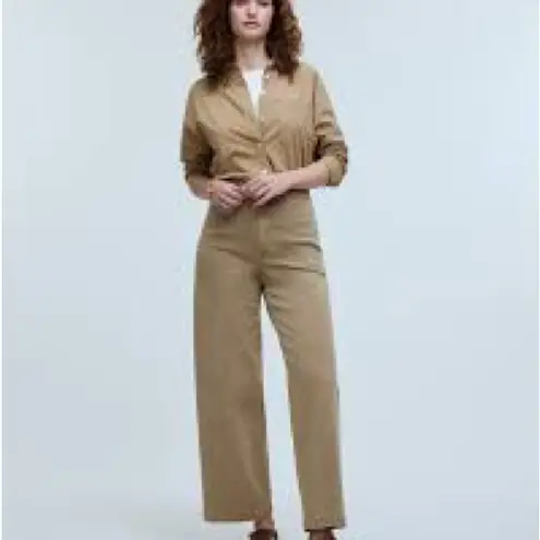 Madewell  The Curvy Emmett Wide-Leg Crop Pant Welt Pocket Khaki 29 NWOT