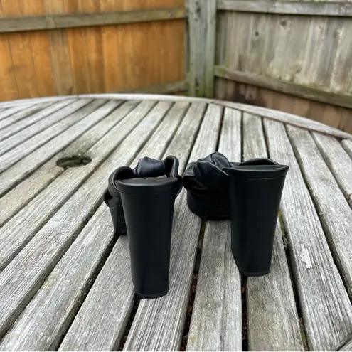 Open Edit Kaia Knot Platform Sandals in black size 6.5 fall wedding guest