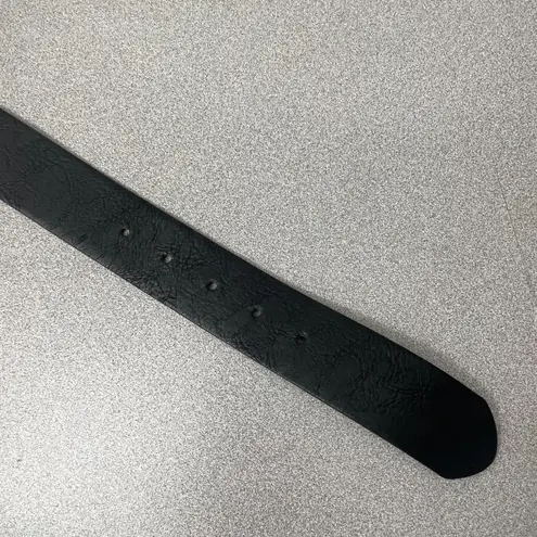 LP Blue Belt Womens Small Black Vegan Leather Gold Circle Buckle 1.5in Classic