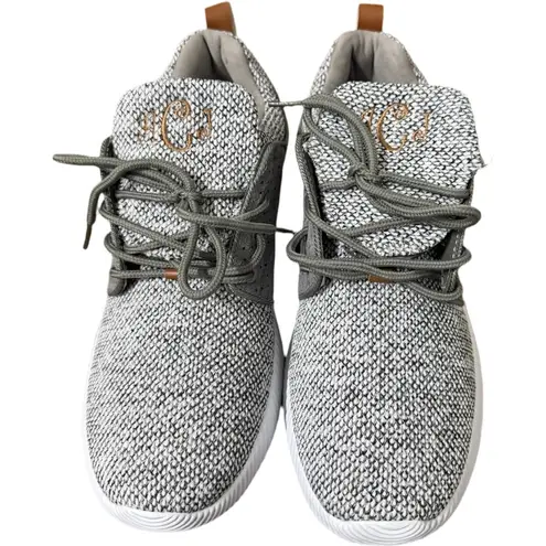 MarleyLilly  Grey Mesh Monogramed Sneakers Walking Active New in Box Size 9 thumbnail 1