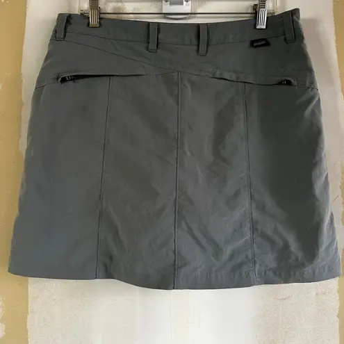 Patagonia  Outdoor Skort A Line Mini Slash Pockets Hiking Camping Gray 10